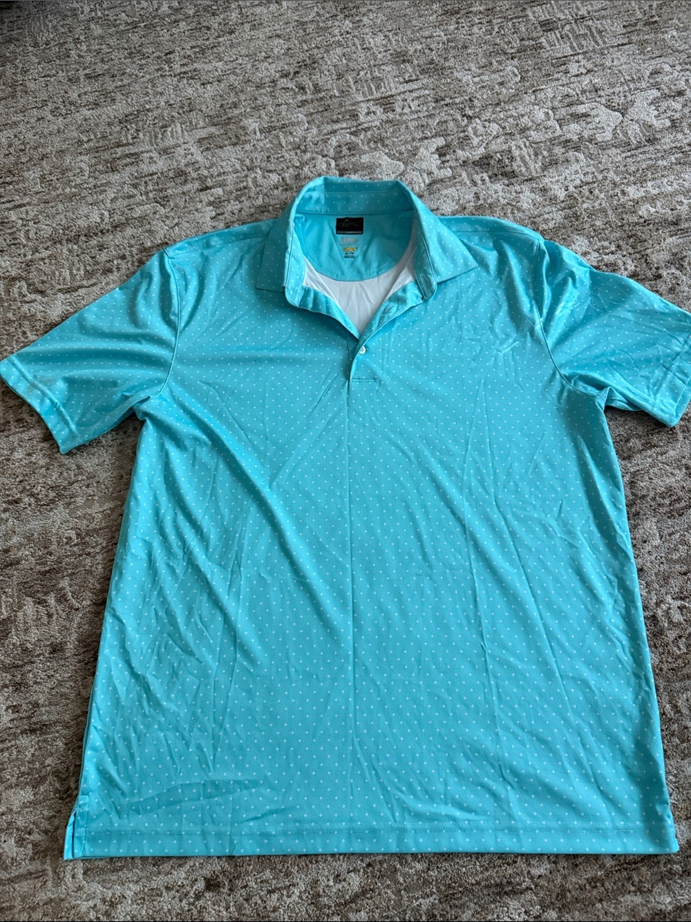 Greg Norman Collection Aqua Microdot Polo